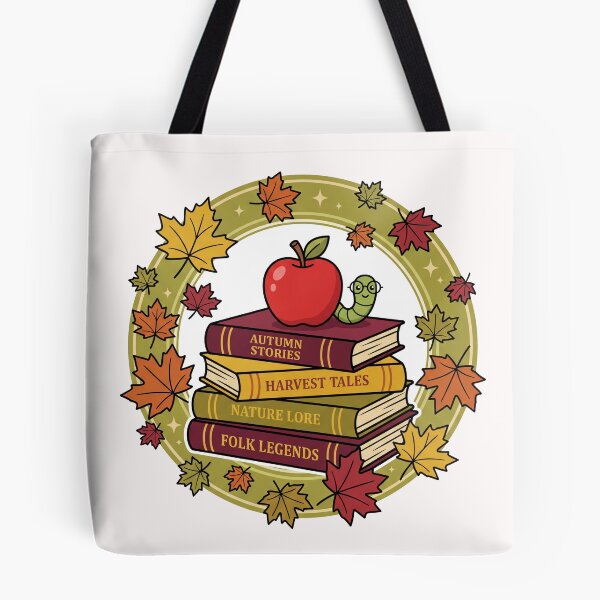 Item preview,  Cozy Fall Bookworm Apple Picking designed and sold by Oommen Studio .