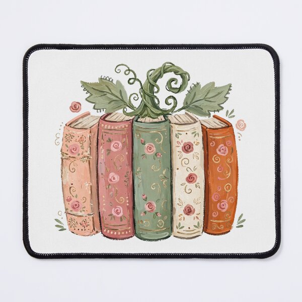 Item preview, Vintage Floral Pumpkin Book Stack Bookish Illustration designed and sold by Yellowriversss.