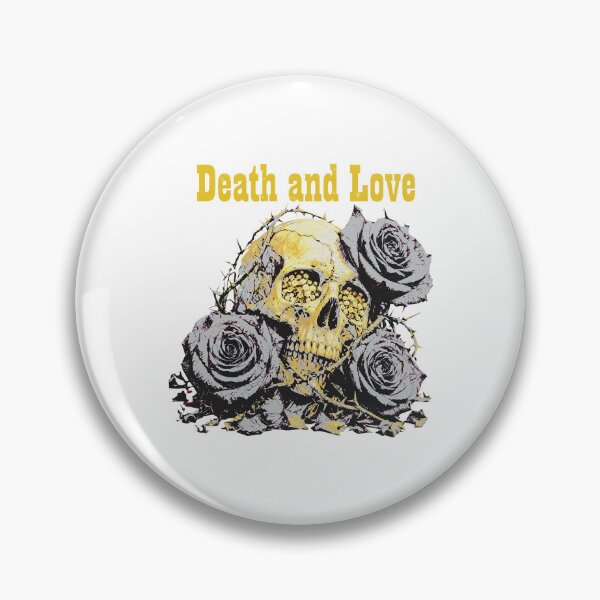 Item preview, Death and Love Skull Roses Barbed Wire  designed and sold by ALEGLAS.