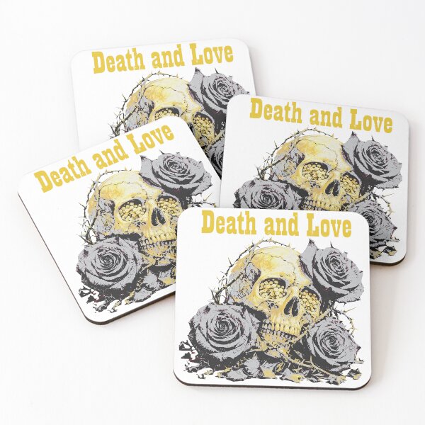 Item preview, Death and Love Skull Roses Barbed Wire  designed and sold by ALEGLAS.