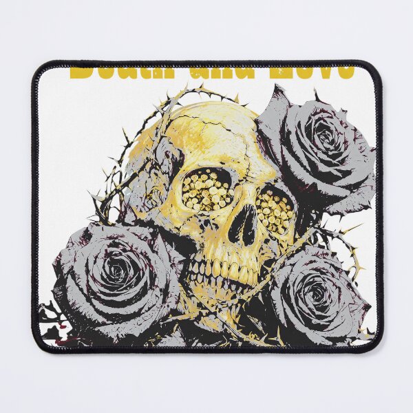 Item preview, Death and Love Skull Roses Barbed Wire designed and sold by ALEGLAS.