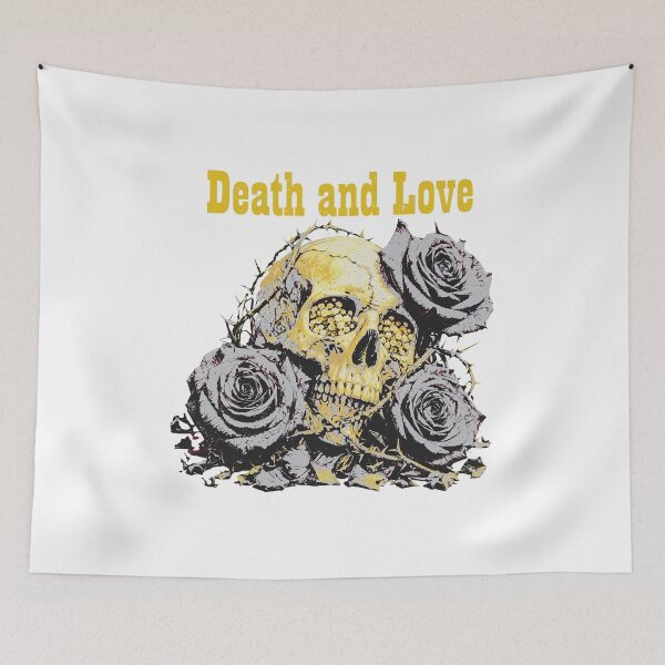 Item preview, Death and Love Skull Roses Barbed Wire  designed and sold by ALEGLAS.