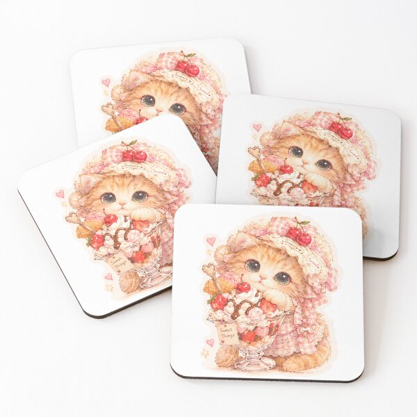 Item preview, dessert kitty cute sticker designed and sold by sara747.