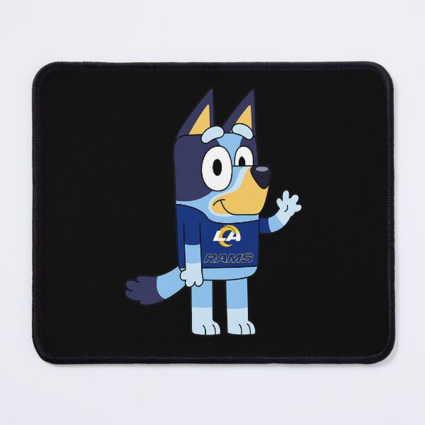 Item preview, Bluey Dog Character Waving In Ls Rams Sports  designed and sold by Sketchquad.