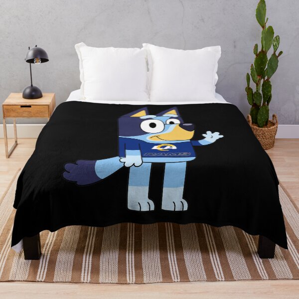 Item preview, Bluey Dog Character Waving In Ls Rams Sports designed and sold by Sketchquad.