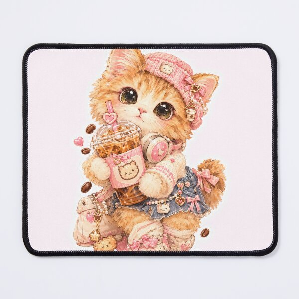 Item preview, mocha kitty cute sticker y2k designed and sold by sara747.