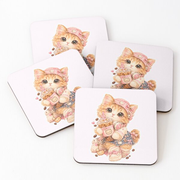 Item preview, mocha kitty cute sticker y2k designed and sold by sara747.