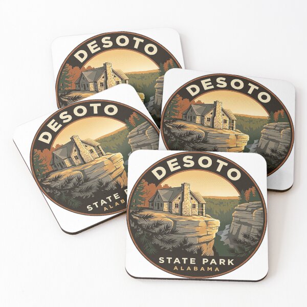 Item preview, DeSoto State Park Alabama Stone Lodge Sticker designed and sold by DetourDgn.