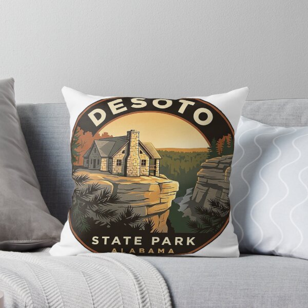 Item preview, DeSoto State Park Alabama Stone Lodge Sticker designed and sold by DetourDgn.