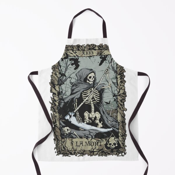 Aperçu de l'œuvre XIII LA MORT Squelette Reaper Tarot Card Art créée et vendue par ALEGLAS.