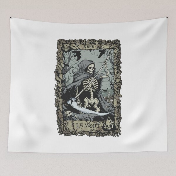 Item preview, XIII LA MORT Skeleton Reaper Tarot Card Art designed and sold by ALEGLAS.