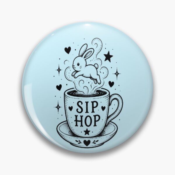 Item preview, Sip Hop Cute Bunny Coffee Pun designed and sold by creativerooney.