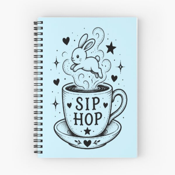 Item preview, Sip Hop Cute Bunny Coffee Pun designed and sold by creativerooney.