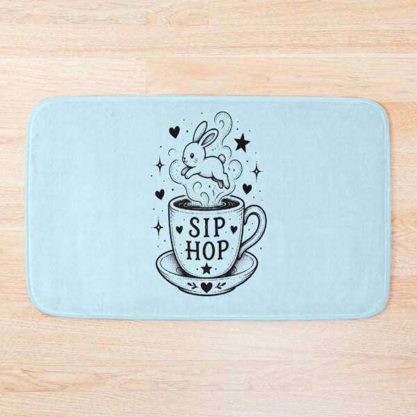Item preview, Sip Hop Cute Bunny Coffee Pun designed and sold by creativerooney.