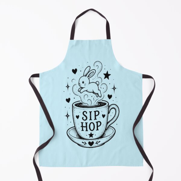 Item preview, Sip Hop Cute Bunny Coffee Pun designed and sold by creativerooney.