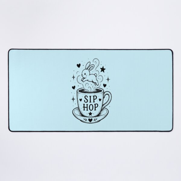 Item preview, Sip Hop Cute Bunny Coffee Pun designed and sold by creativerooney.