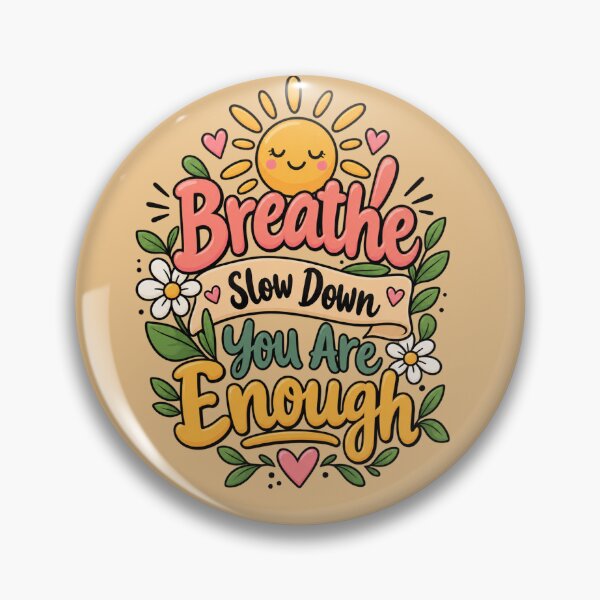 Item preview, Breathe Slow Down You Are Enough,  Positive Wellness & Self Care Design designed and sold by Right-UR.