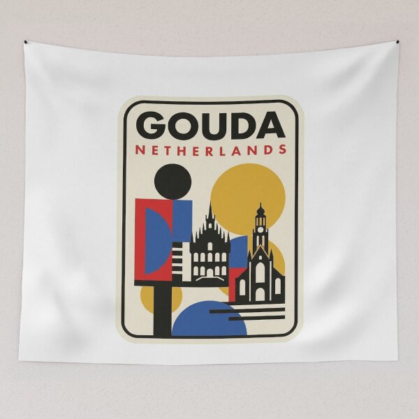 Item preview, Retro Gouda Bauhaus Geometric Skyline designed and sold by k3rstman1.