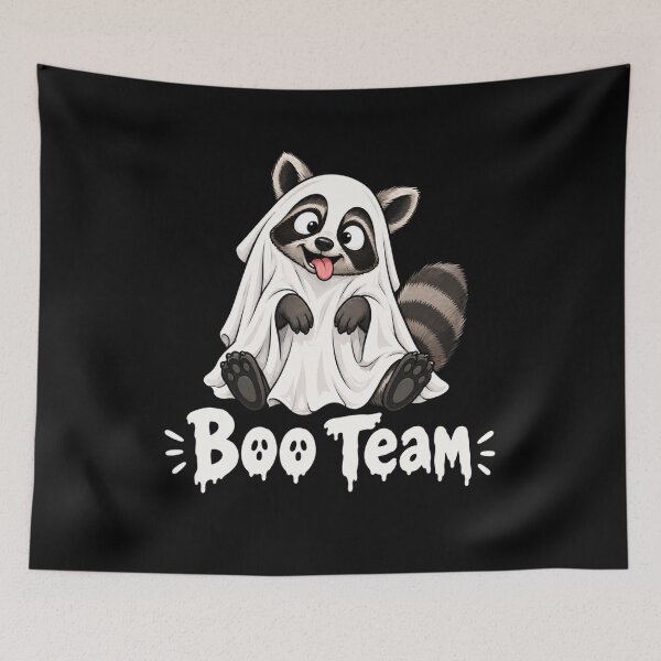 Item preview, Raccoon Boo Halloween designed and sold by TheEndDesign.