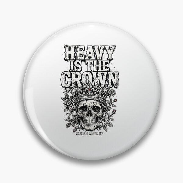 Item preview, HEAVY IS THE CROWN - Skull King Woodblock Halloween Streetwear Vector designed and sold by VYBE DARK Studio.