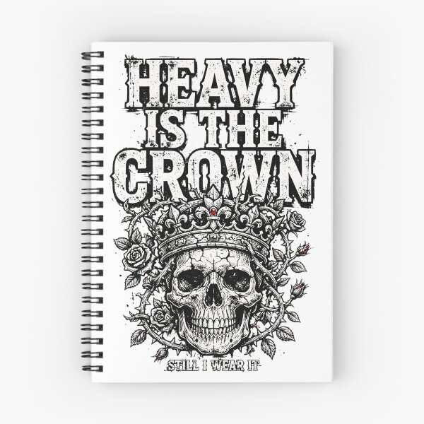 Item preview, HEAVY IS THE CROWN - Skull King Woodblock Halloween Streetwear Vector designed and sold by VYBE DARK Studio.
