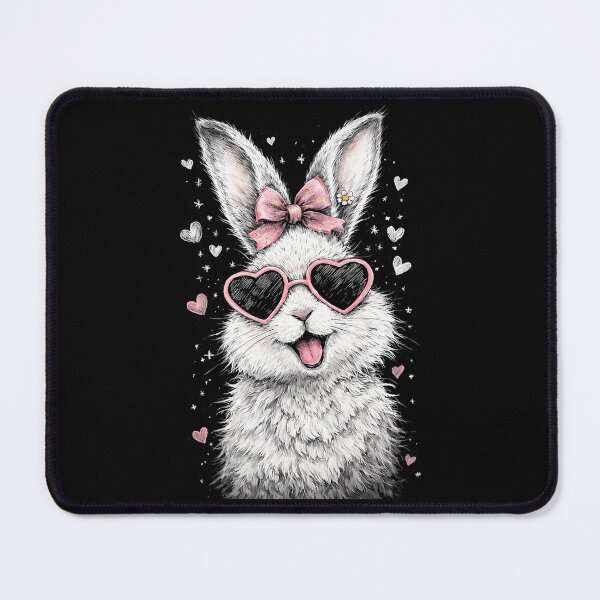 Item preview, Funny Bunny Face Glasses Bandana Pink Rabbit Happy Easter Day designed and sold by Anakin-Boykin.