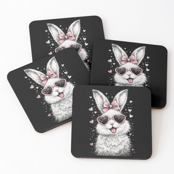 Item preview, Funny Bunny Face Glasses Bandana Pink Rabbit Happy Easter Day designed and sold by Anakin-Boykin.