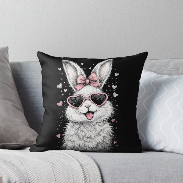 Item preview, Funny Bunny Face Glasses Bandana Pink Rabbit Happy Easter Day designed and sold by Anakin-Boykin.