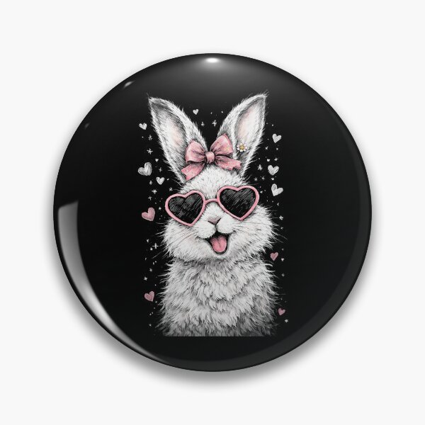 Item preview, Funny Bunny Face Glasses Bandana Pink Rabbit Happy Easter Day designed and sold by Anakin-Boykin.