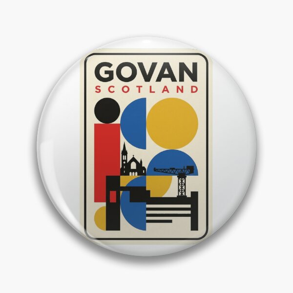 Item preview, Retro Govan Bauhaus Geometric Skyline designed and sold by k3rstman1.