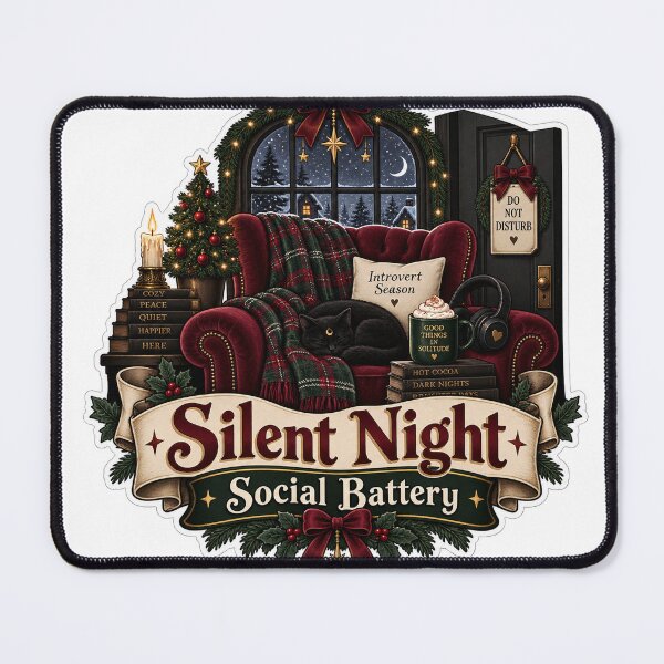 Item preview, Silent Night Social Battery designed and sold by AIARTIST1.