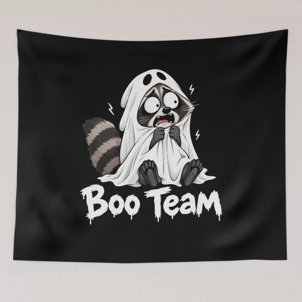 Item preview, Raccoon Boo Halloween designed and sold by TheEndDesign.