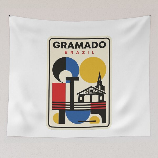 Item preview, Retro Gramado Bauhaus Geometric Skyline designed and sold by k3rstman1.