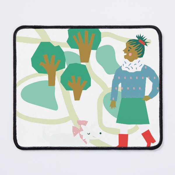 Item preview, Cute Girl Walking Dog in Park Paper Cutout Vector Illustration designed and sold by maewjpho.