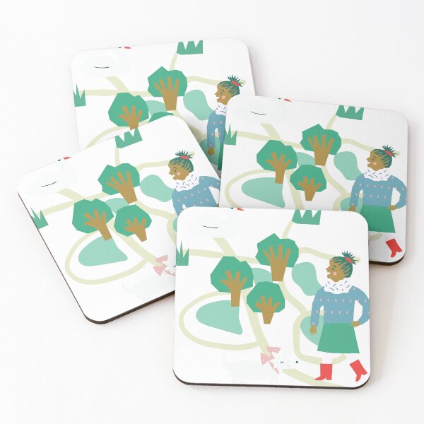 Item preview, Cute Girl Walking Dog in Park Paper Cutout Vector Illustration designed and sold by maewjpho.