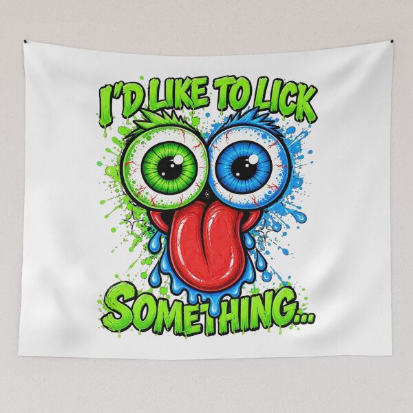 Item preview, I'd Like To Lick Something - Funny Trippy Drippy Eyeball Monster  Leírás (Description): designed and sold by Csaba1983.