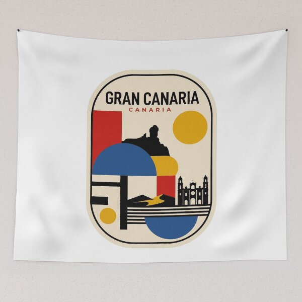Item preview, Retro Gran Canaria Bauhaus Geometric Skyline designed and sold by k3rstman1.