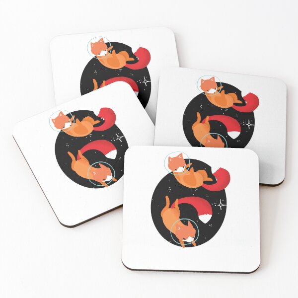 Item preview, Cosmic Cuteness: Astronaut Foxes Floating designed and sold by ALEGLAS.