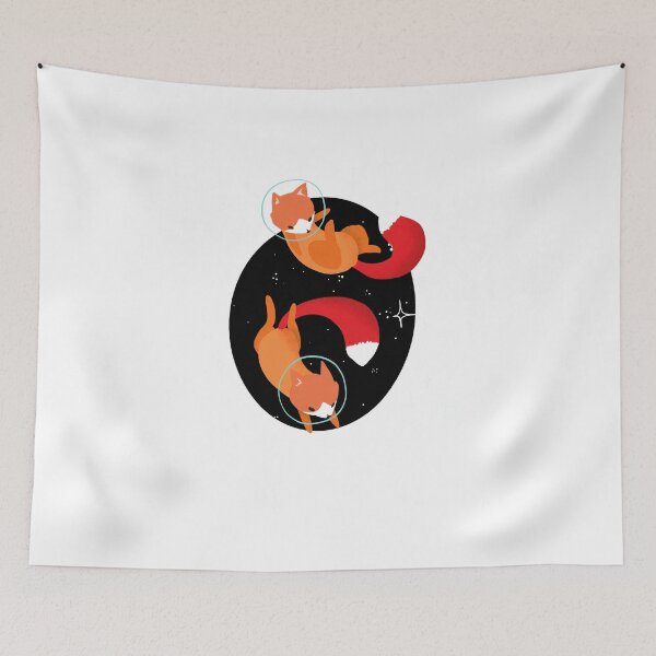 Item preview, Cosmic Cuteness: Astronaut Foxes Floating designed and sold by ALEGLAS.