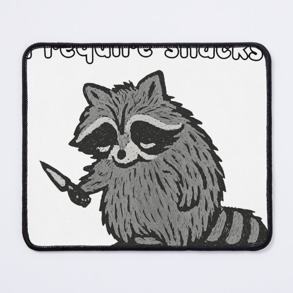 Item preview, Raccoon Demands Snacks With A Weapon designed and sold by ALEGLAS.