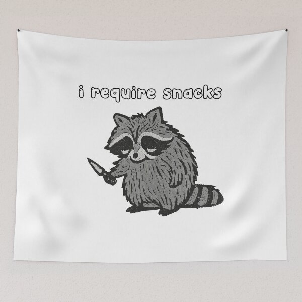 Item preview, Raccoon Demands Snacks With A Weapon designed and sold by ALEGLAS.