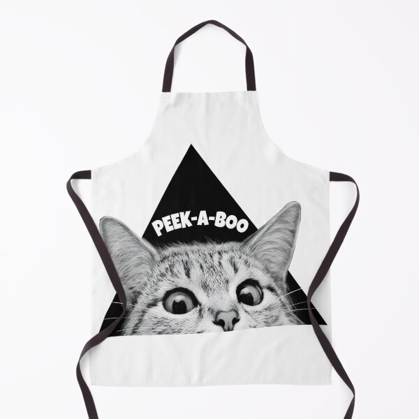 Item preview, Peeking Cat Triangle Geometric Monochrome designed and sold by ALEGLAS.