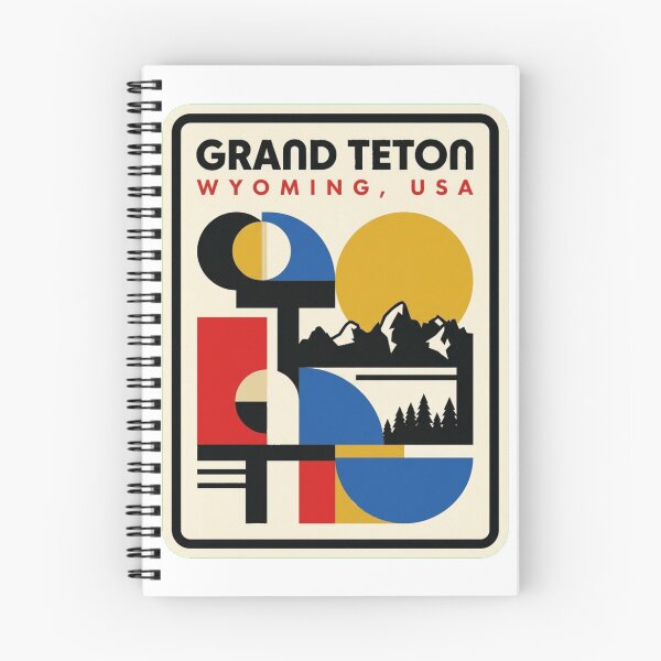 Item preview, Retro Grand Teton Bauhaus Geometric Skyline designed and sold by k3rstman1.