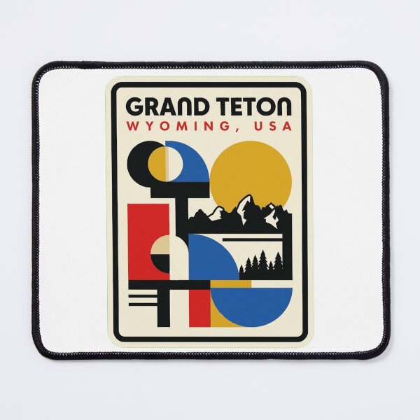 Item preview, Retro Grand Teton Bauhaus Geometric Skyline designed and sold by k3rstman1.