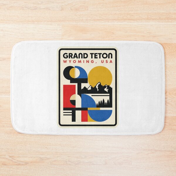 Item preview, Retro Grand Teton Bauhaus Geometric Skyline designed and sold by k3rstman1.