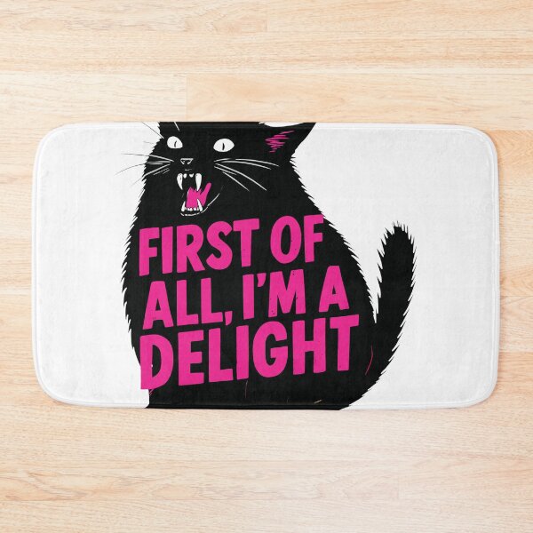 Item preview, Fluffy Cat Saying Im A Delight Funny Pet designed and sold by ALEGLAS.