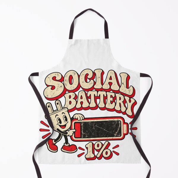 Item preview, Social Battery Low Funny Introvert designed and sold by Borunika.