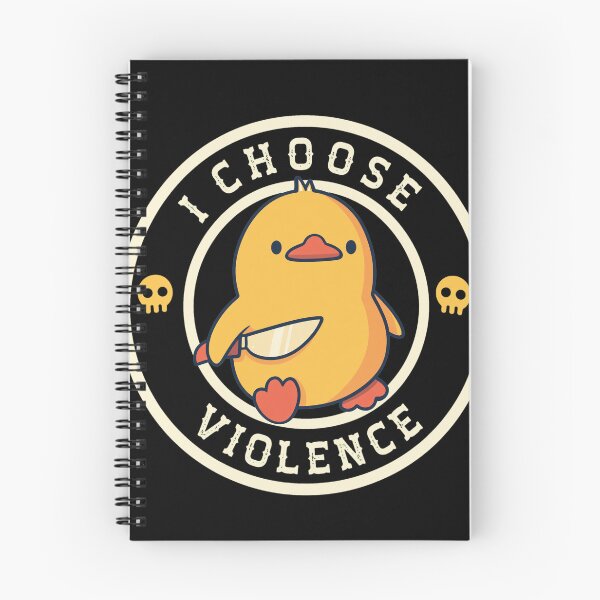 Item preview, I Choose Violence Cute Duck With Knife Emblem designed and sold by ALEGLAS.