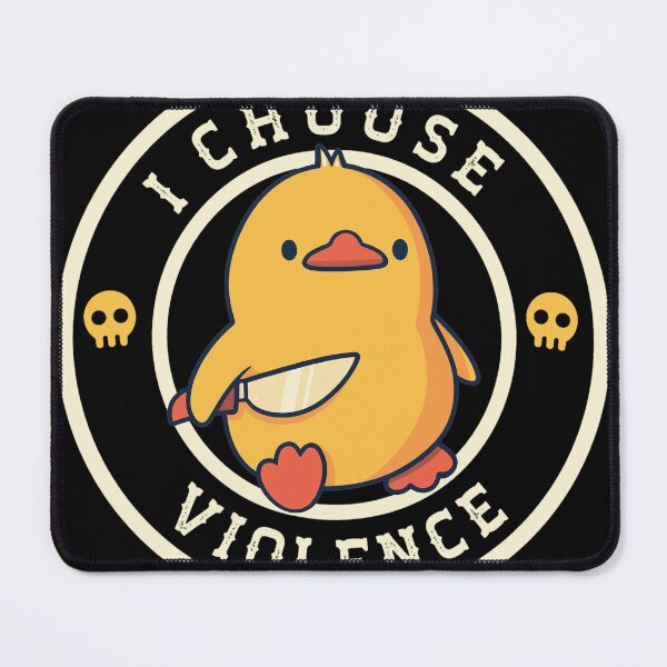 Item preview, I Choose Violence Cute Duck With Knife Emblem designed and sold by ALEGLAS.