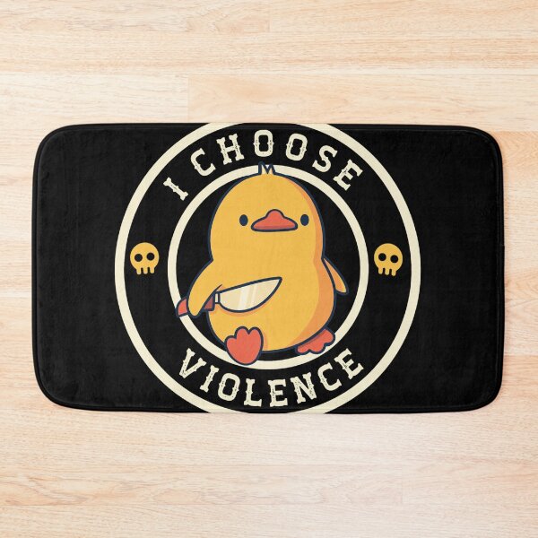 Item preview, I Choose Violence Cute Duck With Knife Emblem designed and sold by ALEGLAS.
